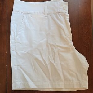 White Casual Shorts